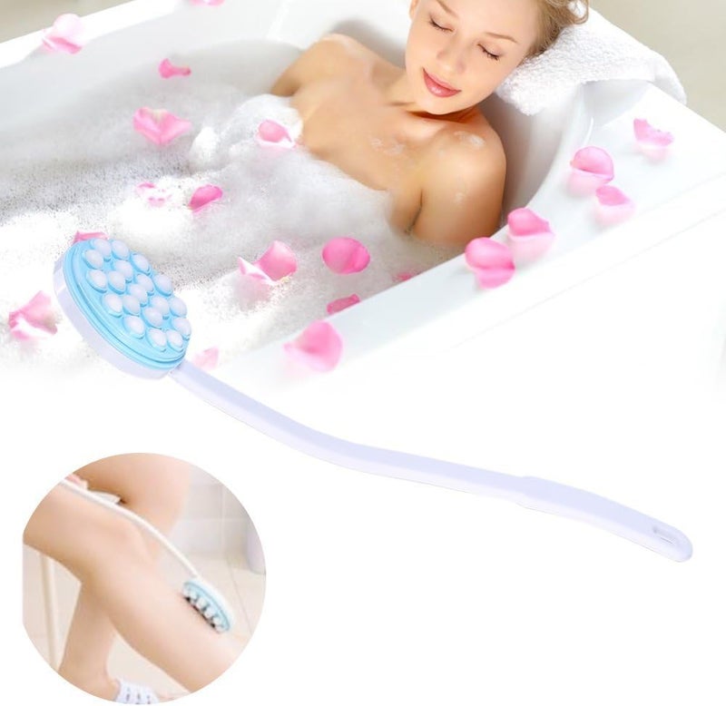 woobles Cellulite Massager, Handheld Massager Long Handle Bath Shower Lotion Oil Cream Applicator Back Leg Bath Brush Massager Massaging Tool - Image 1